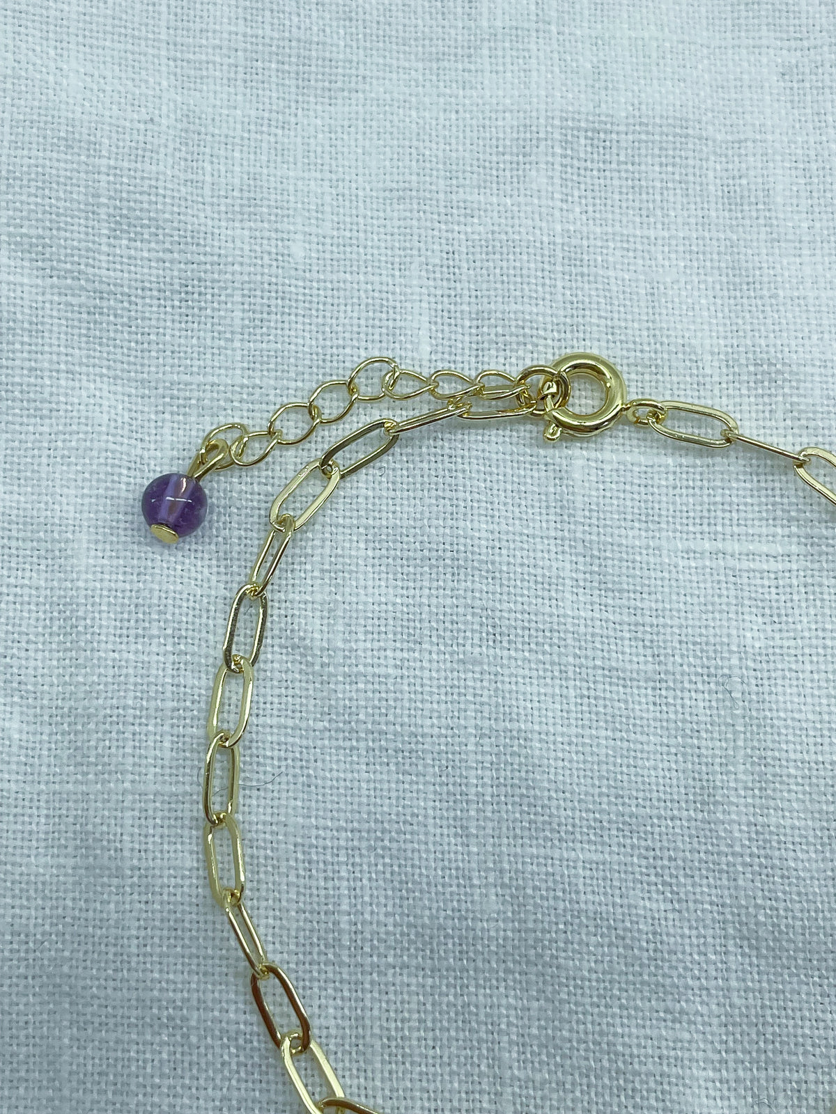 Amulet — Bracelet améthyste et breloque mauvais œil