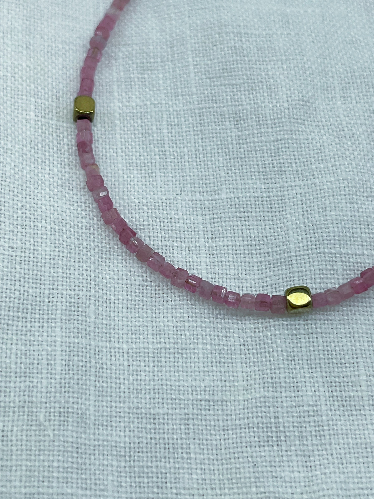 Satin — Bracelet tourmaline rose naturelle